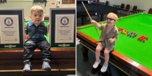 Con solo dos años, niño bate dos récords Guinness de billar