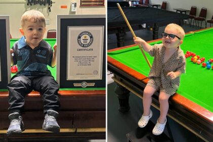 Con solo dos años, niño bate dos récords Guinness de billar