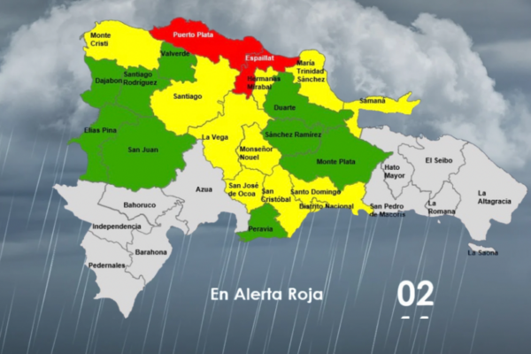 COE mantiene provincias en alerta roja y amarilla por intensas lluvias
