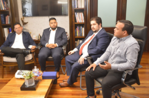 Ministro de Deportes Kelvin Cruz recibe delegación de Costa Rica invitada por Los Plus