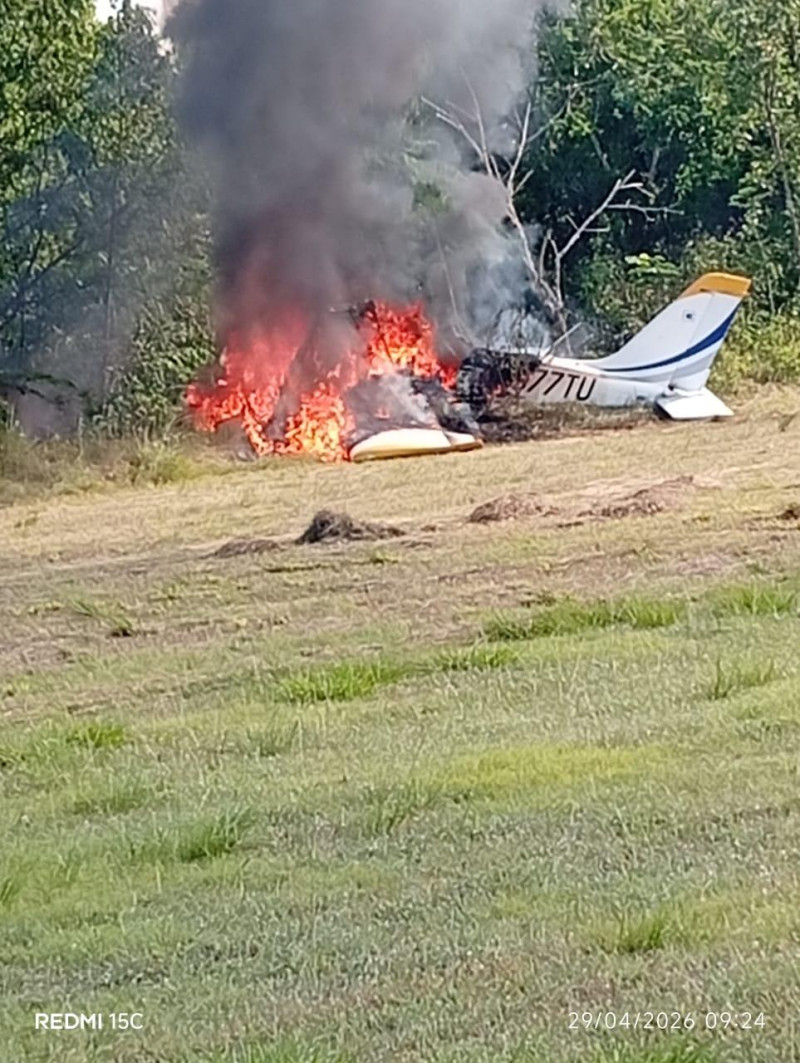Avioneta se desploma en Dajabón; dos ocupantes sobreviven al impacto