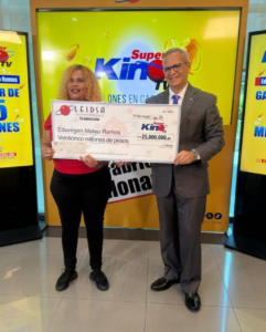 Ama de casa de Santo Domingo Este gana 25 millones en el Súper Kino TV de LEIDSA