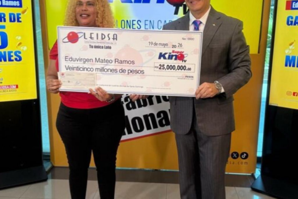 Ama de casa de Santo Domingo Este gana 25 millones en el Súper Kino TV de LEIDSA
