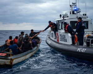 Rescatan a grupo de azuanos a la deriva en embarcación clandestina rumbo a Puerto Rico