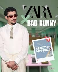Bad Bunny lanza colección con Zara y debuta oficialmente en la moda global