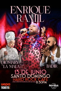 Enrique Ramil llegará a Santo Domingo junto a Badir y Diomary La Mala en una noche de grandes emociones