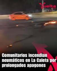 Residentes de La Caleta protestan por prolongados apagones e incendian neumáticos en la avenida Las Américas