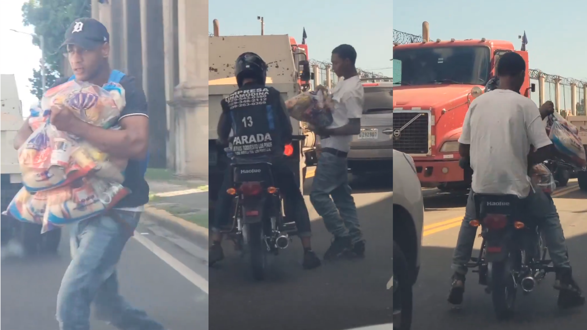 Video capta saqueo de camión con alimentos del Plan Social de la Presidencia