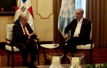 Presidente Abinader recibe a António Guterres en reunión de alto nivel