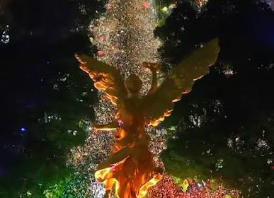 Paseo de la Reforma se llena de fiesta por victoria de México