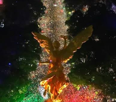 Paseo de la Reforma se llena de fiesta por victoria de México