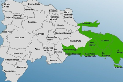 COE ACTIVA ALERTA VERDE EN 7 PROVINCIAS Y EL DISTRITO NACIONAL POR ONDA TROPICAL