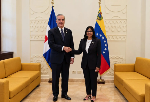 ABINADER Y DELCY RODRÍGUEZ CONVERSAN EN ROMA EN MEDIO DEL ACERCAMIENTO ENTRE RD Y VENEZUELA
