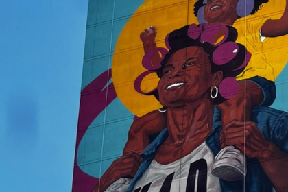 DE LOS ALCARRIZOS A NY: DOMINICANO PINTA MURAL EN EL BRONX CONSIDERADO EL MÁS ALTO DE EE. UU.